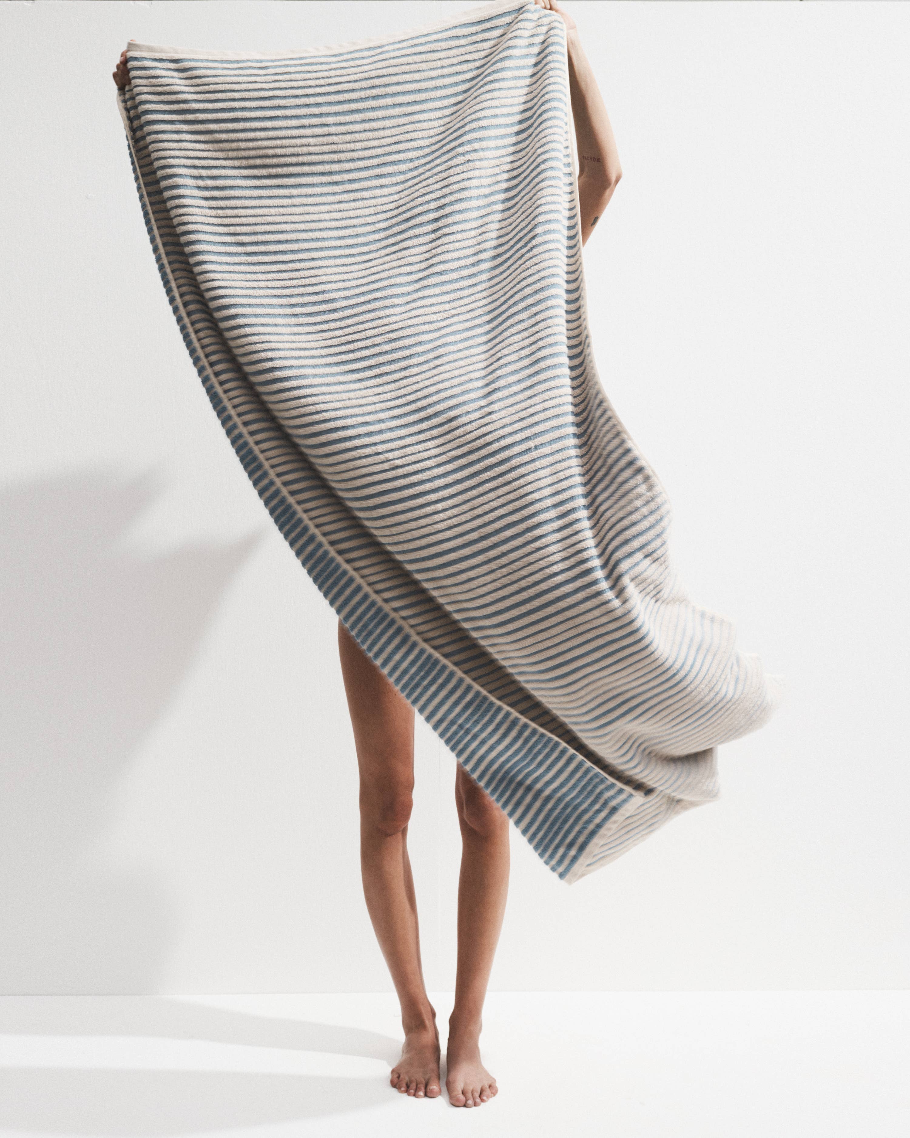 salento bath sheet in blue haze - haus divided