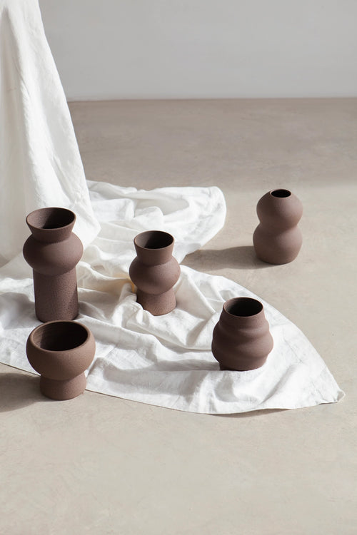 sintra glazed brown vase - haus divided