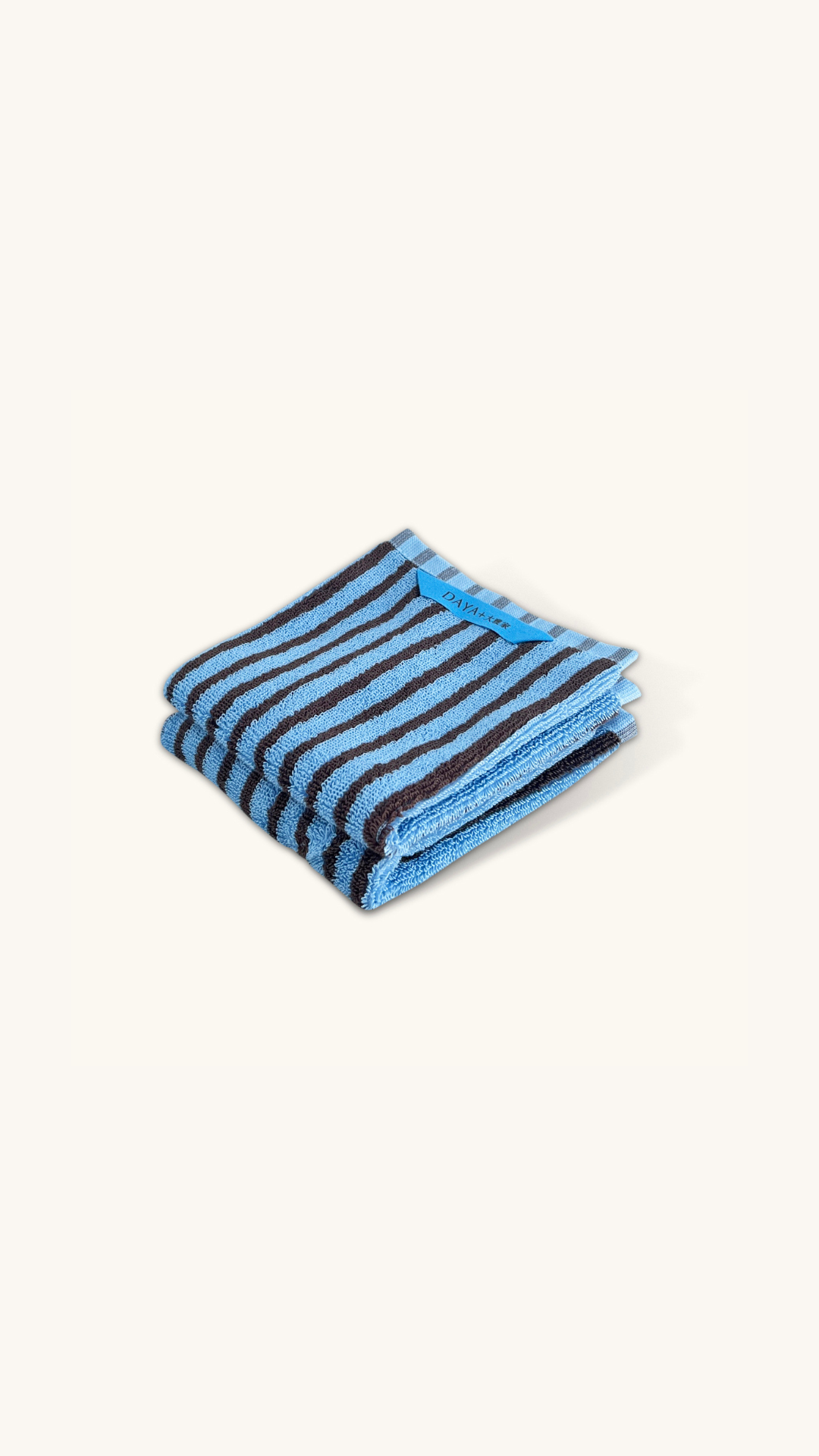 set of 2 - fuxing cotton striped washcloth