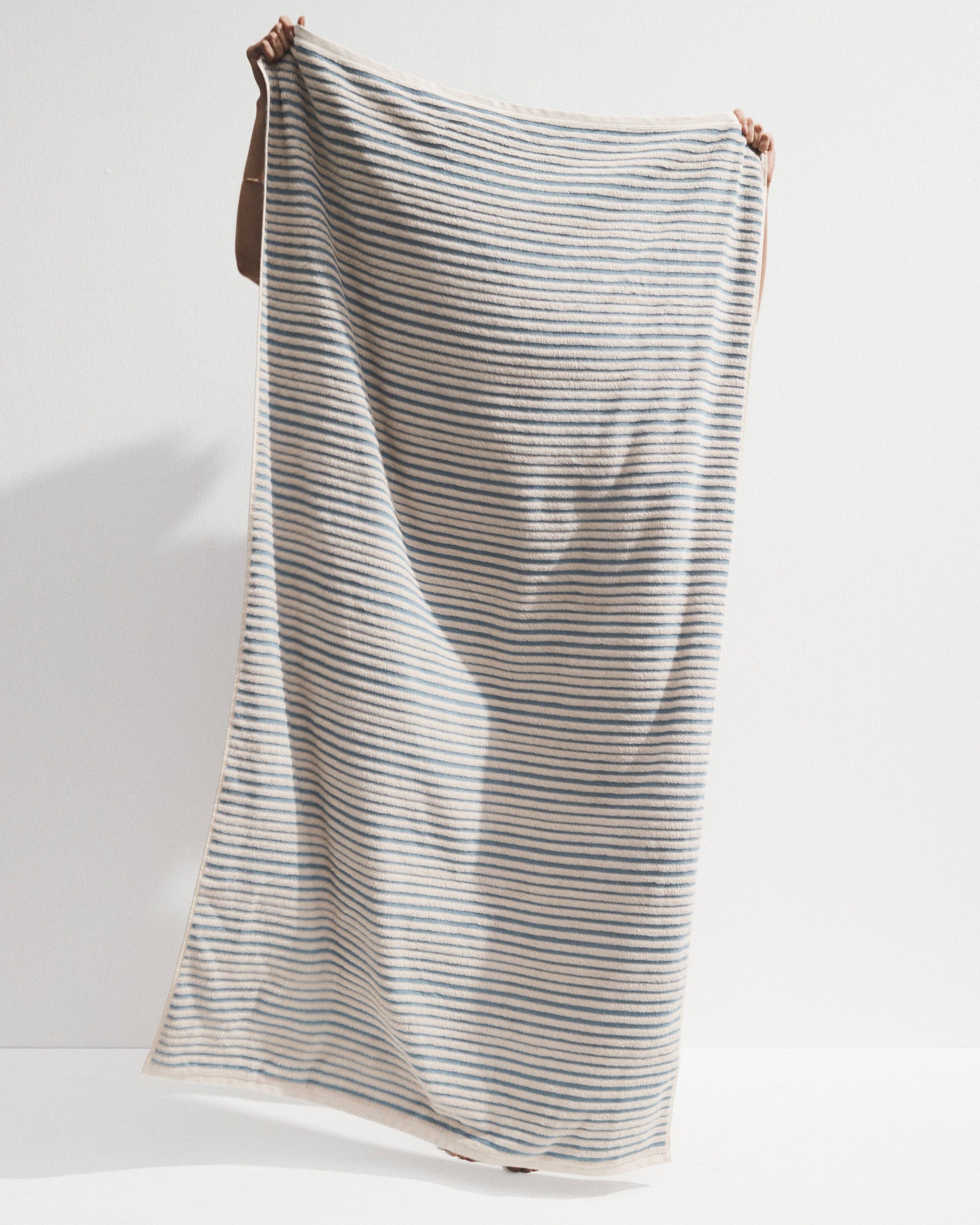 salento bath sheet in blue haze - haus divided